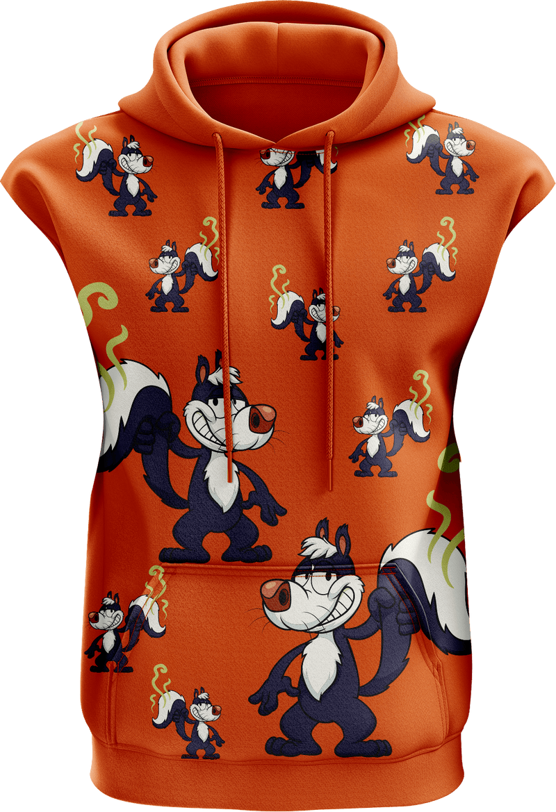 Stinky Skunk Full Zip Sleeveless Hoodie Jackets