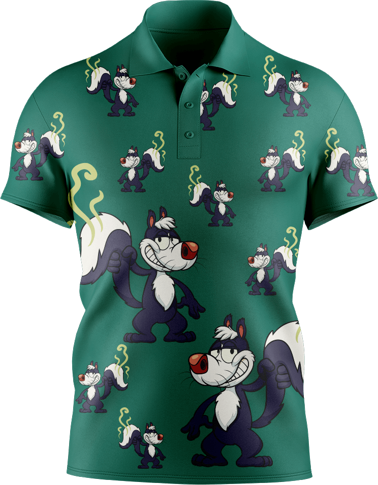 Stinky Skunk Men's Short Sleeve Polo