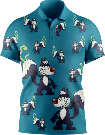 Stinky Skunk Men's Short Sleeve Polo - fungear.com.au