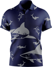 Swim With Sharks Men's Short Sleeve Polo 1