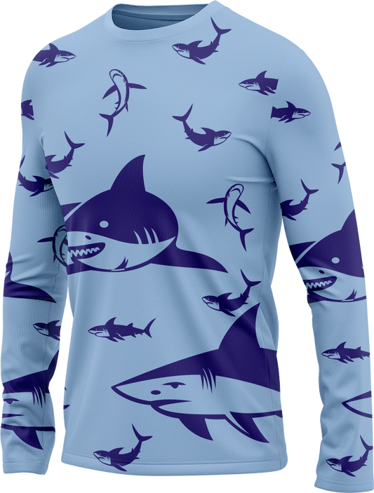 Swim with Sharks Rash Shirt Long Sleeve - fungear.com.au