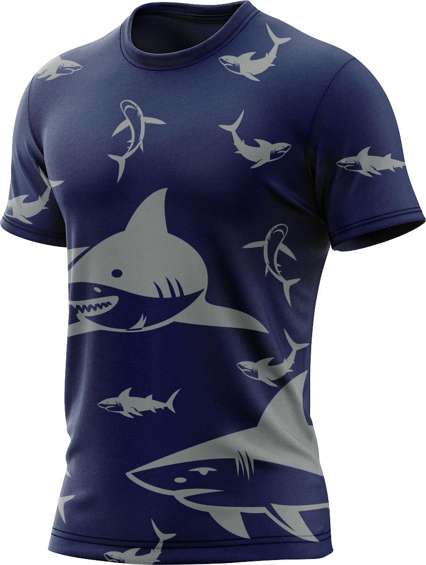 Swim with Sharks Rash T-Shirt Short Sleeve - fungear.com.au