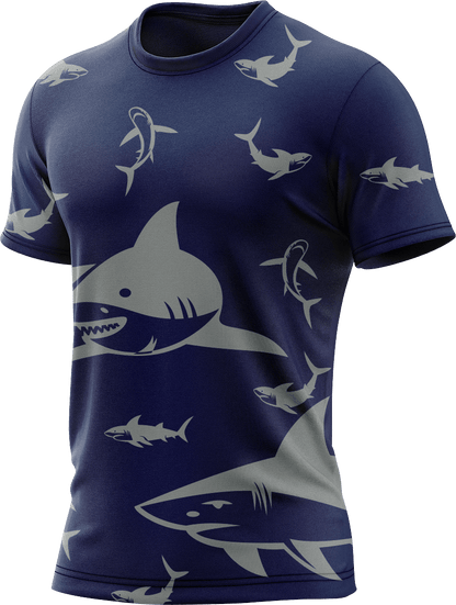 Swim with Sharks Rash T-Shirt Short Sleeve - fungear.com.au
