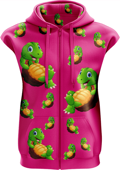 Top Turtle Full Zip Sleeveless Hoodie Jackets - fungear.com.au