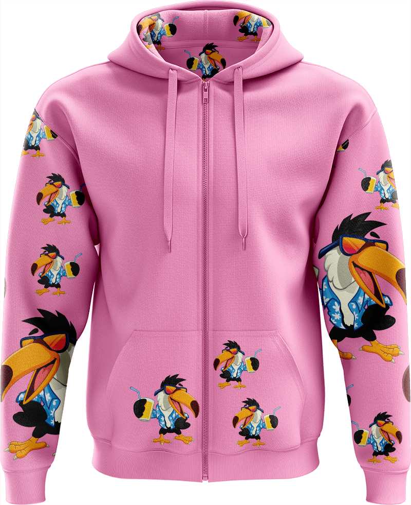 Trendy Toucan Full Zip Hoodies Jacket - fungear.com.au