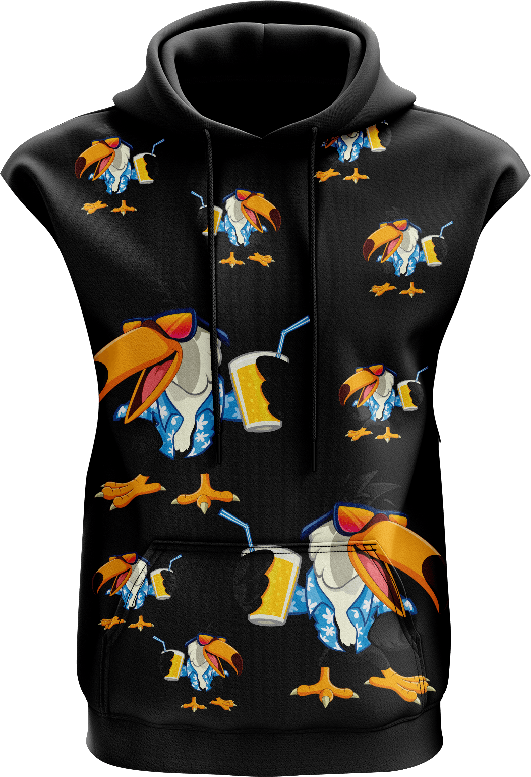 Trendy Toucan Sleeveless Hoodie