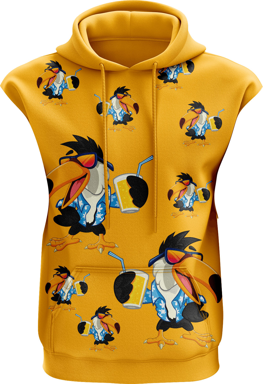 Trendy Toucan Sleeveless Hoodie - fungear.com.au