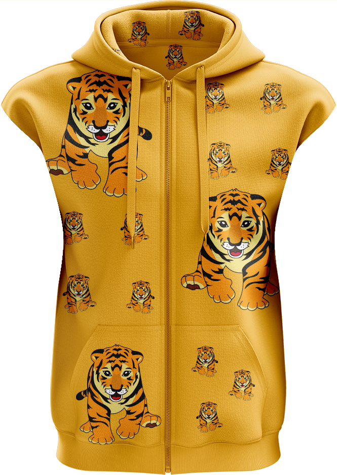 Tuff Tiger Full Zip Sleeveless Hoodie Jackets - fungear.com.au