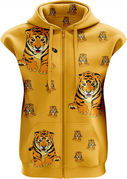 Tuff Tiger Full Zip Sleeveless Hoodie Jackets - fungear.com.au