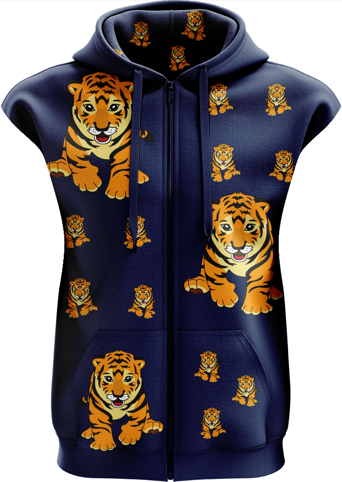 Tuff Tiger Full Zip Sleeveless Hoodie Jackets - fungear.com.au