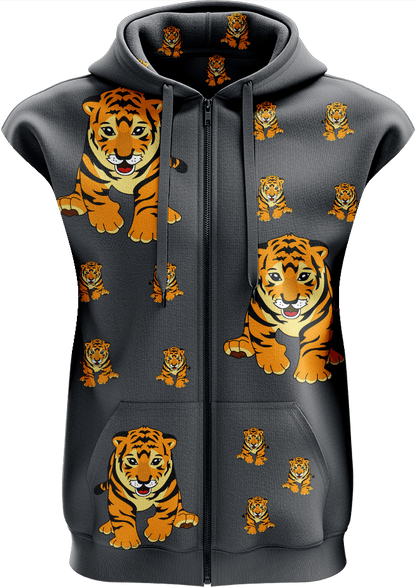 Tuff Tiger Full Zip Sleeveless Hoodie Jackets - fungear.com.au