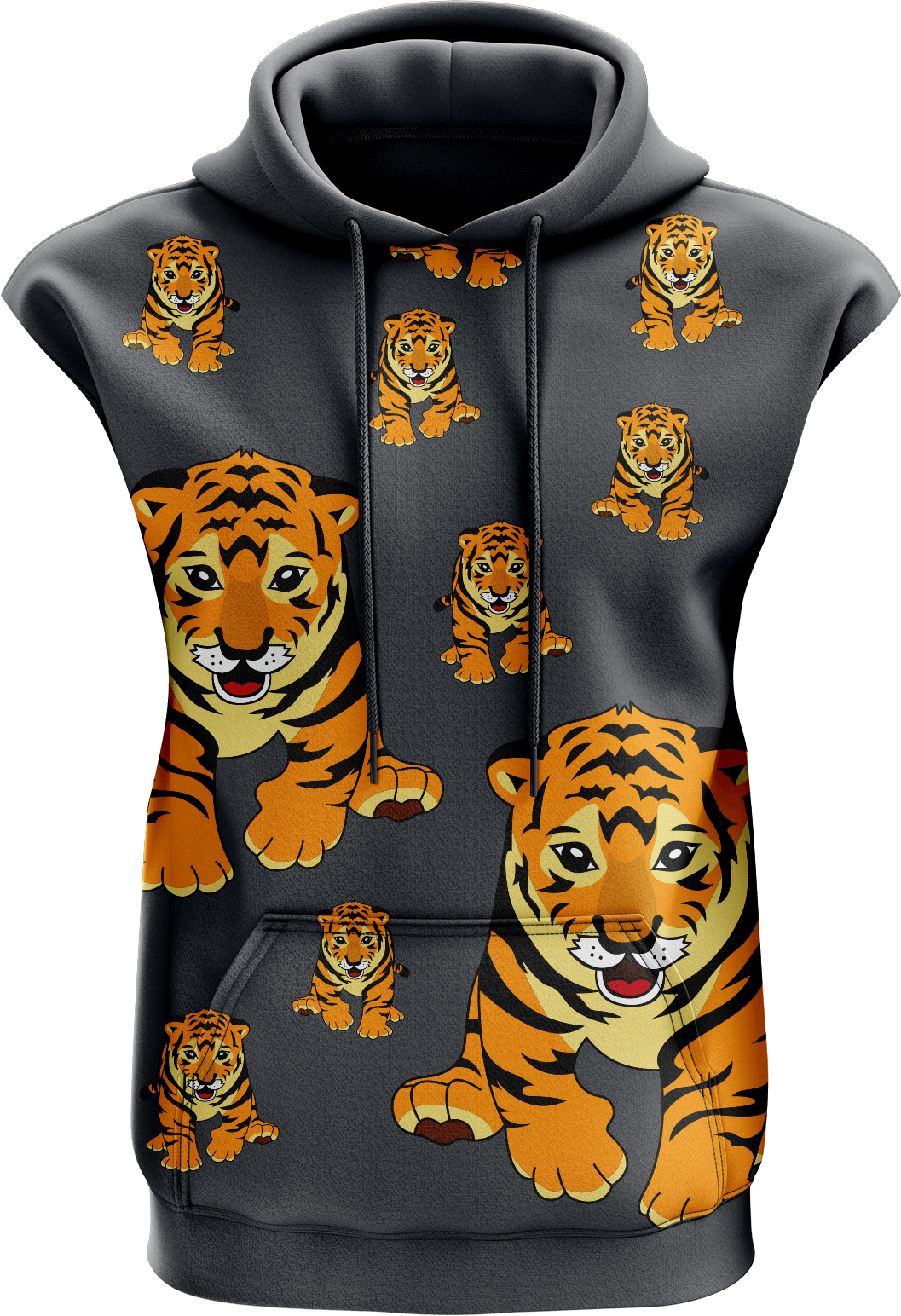 Tufft Tiger Sleeveless Hoodie - fungear.com.au