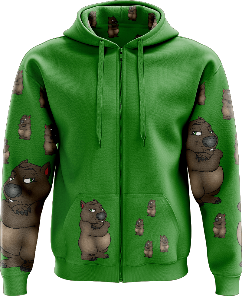 Wally Wombat Full Zip Hoodies Jackets