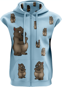 Wally Wombat Full Zip Sleeveless Hoodie Jackets 6