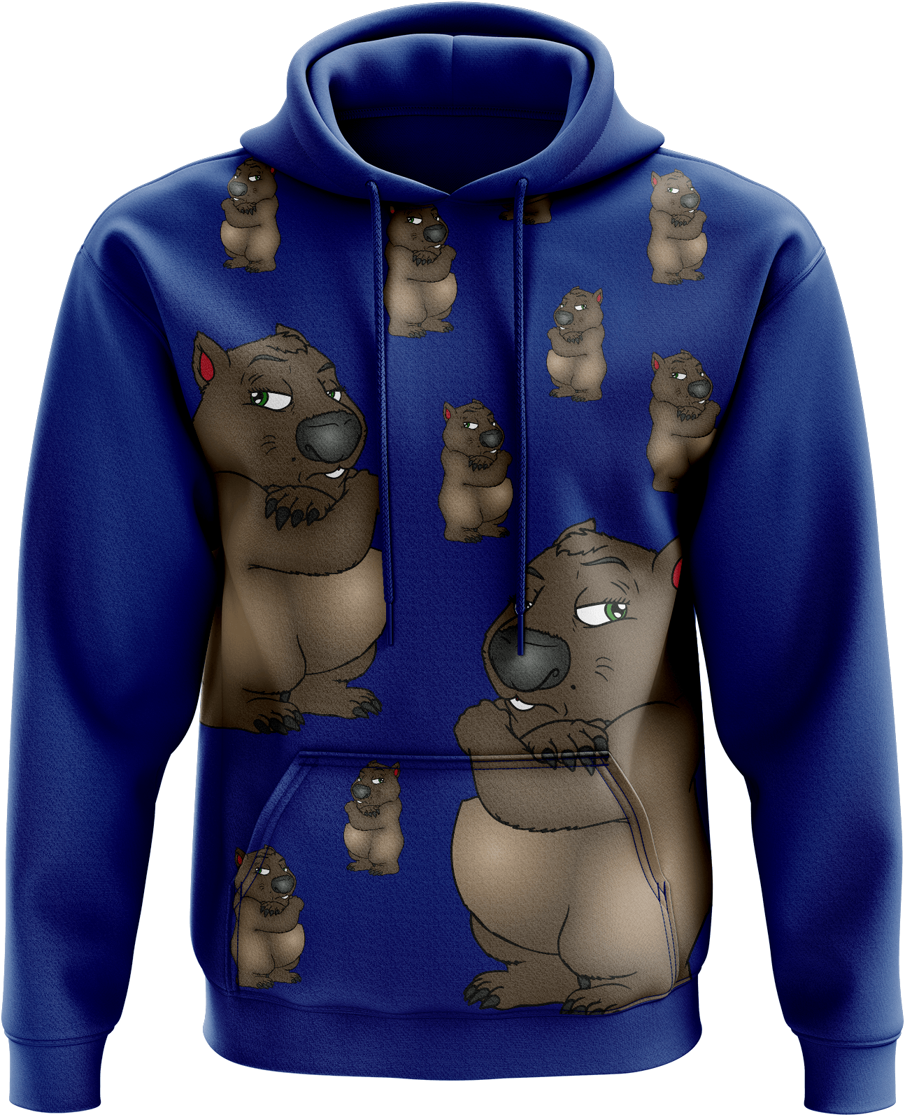 Wally Wombat Hoodies - fungear.com.au