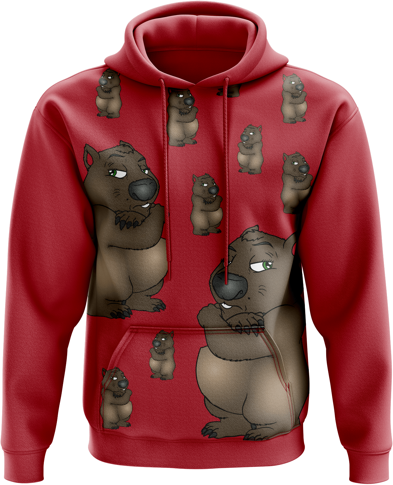 Wally Wombat Hoodies - fungear.com.au