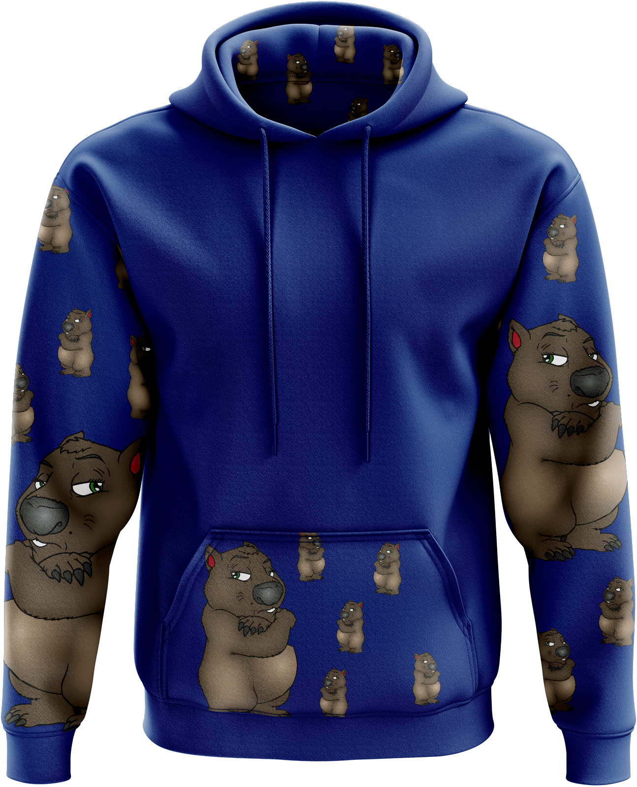 Wally Wombat Hoodies - fungear.com.au