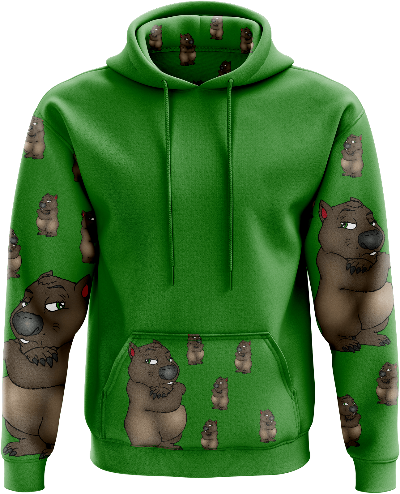 Wally Wombat Hoodies - fungear.com.au