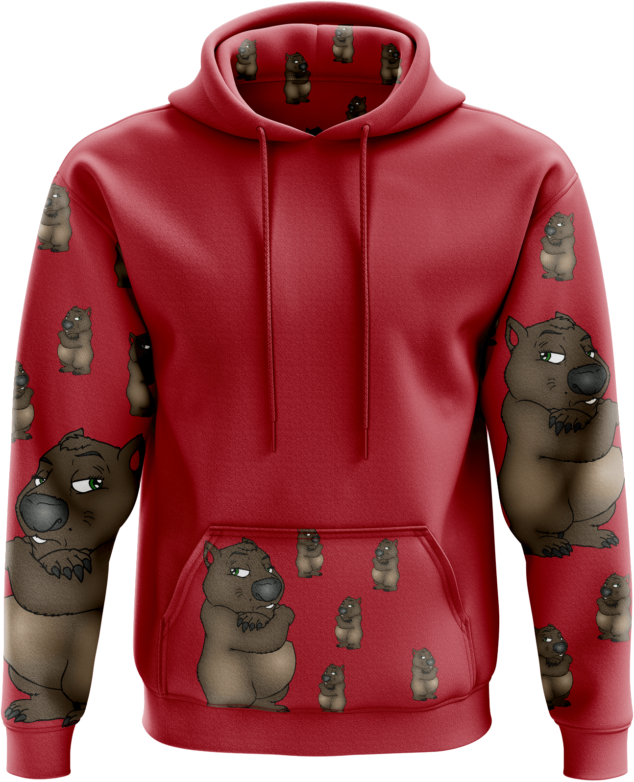 Wally Wombat Hoodies - fungear.com.au