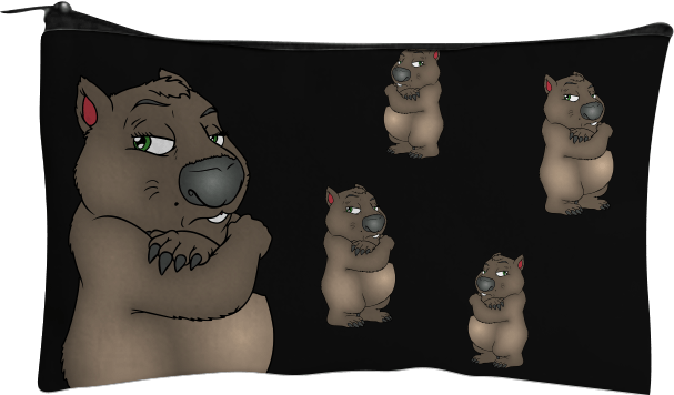 Wally Wombat Jumbo Pencil Case