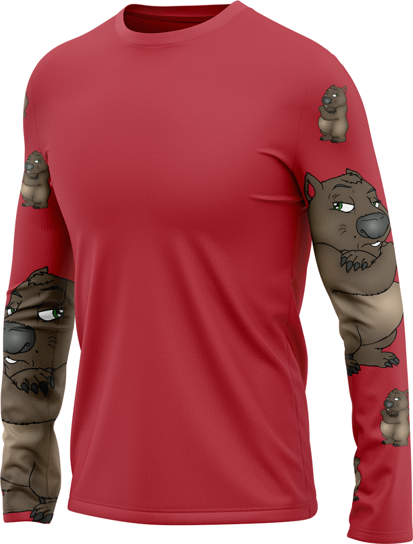 Wally Wombat Rash T-Shirt Long Sleeve - fungear.com.au