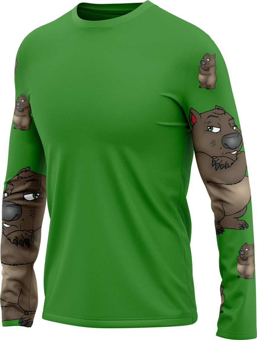 Wally Wombat Rash T-Shirt Long Sleeve - fungear.com.au