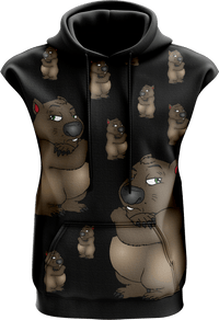 Wally Wombat Sleeveless Hoodie 1