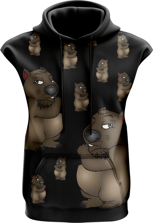 Wally Wombat Sleeveless Hoodie - fungear.com.au