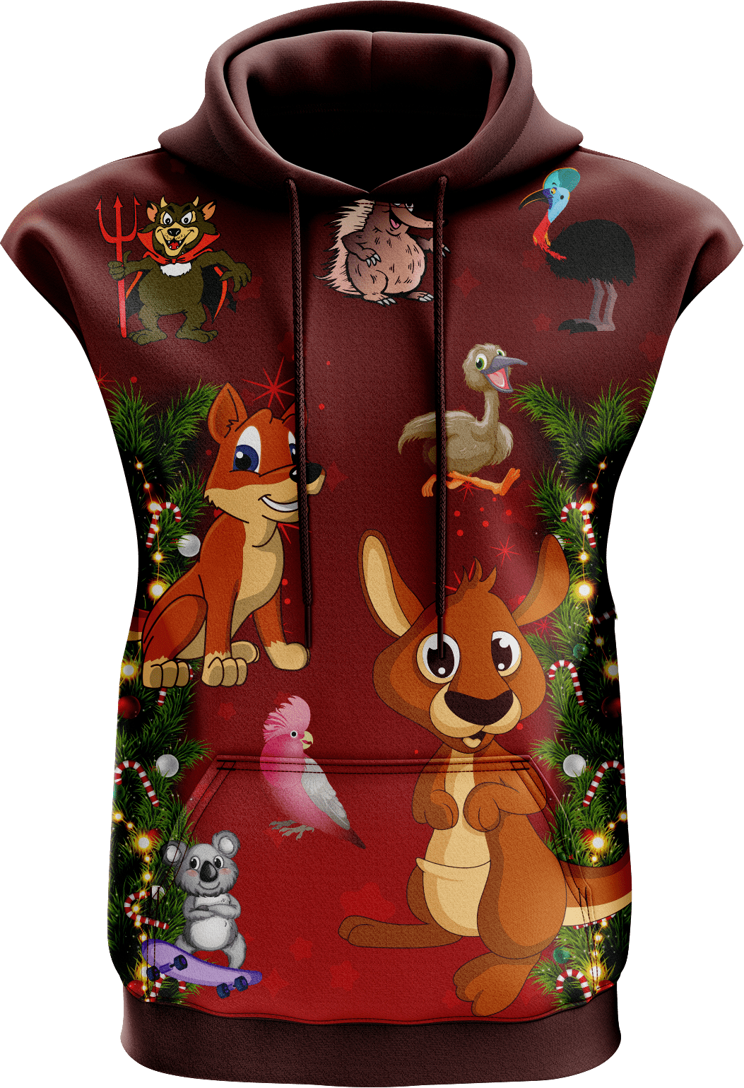Xmas Sleeveless Hoodie