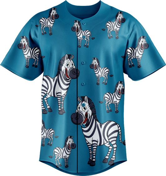 Ziva Zebra Baseball Jerseys - fungear.com.au