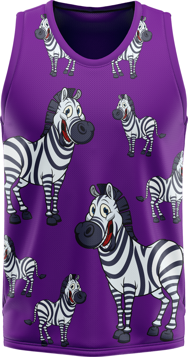 Ziva Zebra Basketball Jersey - fungear.com.au