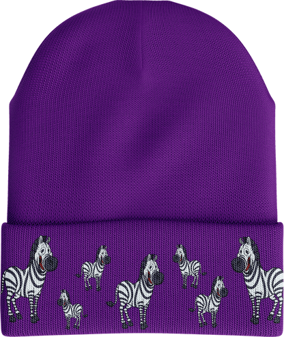 Ziva Zebra Beanie - fungear.com.au