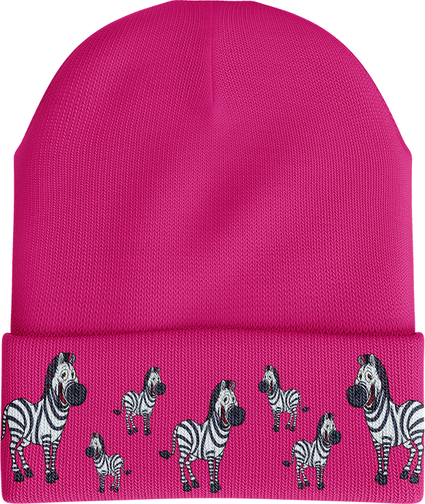 Ziva Zebra Beanie - fungear.com.au