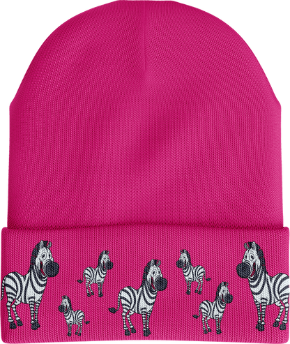 Ziva Zebra Beanie - fungear.com.au