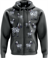 Ziva Zebra Full Zip Hoodies Jacket 2