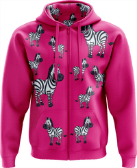 Ziva Zebra Full Zip Hoodies Jacket 4