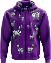 Ziva Zebra Full Zip Hoodies Jacket 3