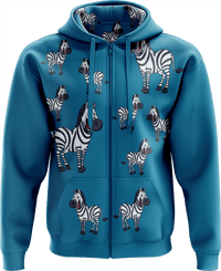 Ziva Zebra Full Zip Hoodies Jacket 1