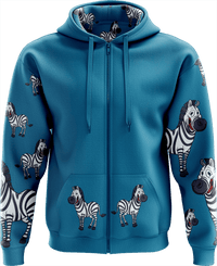 Ziva Zebra Full Zip Hoodies Jacket 9