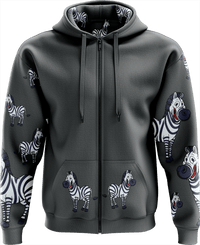 Ziva Zebra Full Zip Hoodies Jacket 10
