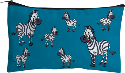 Ziva Zebra Jumbo Pencil Case - fungear.com.au