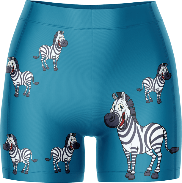 Ziva Zebra Ladies Gym Shorts