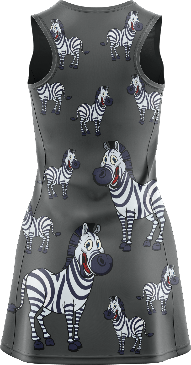Ziva Zebra Ladies Mini Dress - fungear.com.au