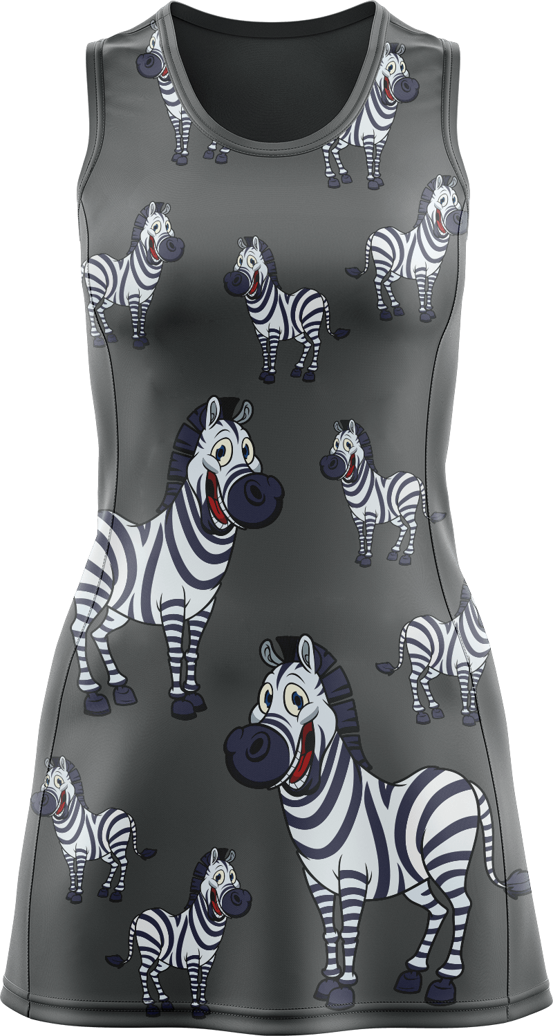 Ziva Zebra Ladies Mini Dress - fungear.com.au