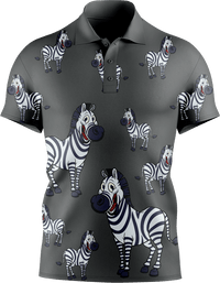 Ziva Zebra Men's Short Sleeve Polo 2