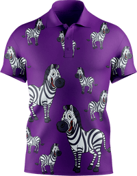 Ziva Zebra Men's Short Sleeve Polo 3