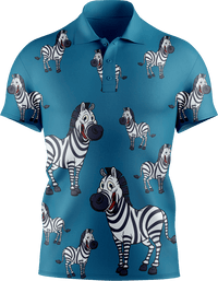 Ziva Zebra Men's Short Sleeve Polo 1