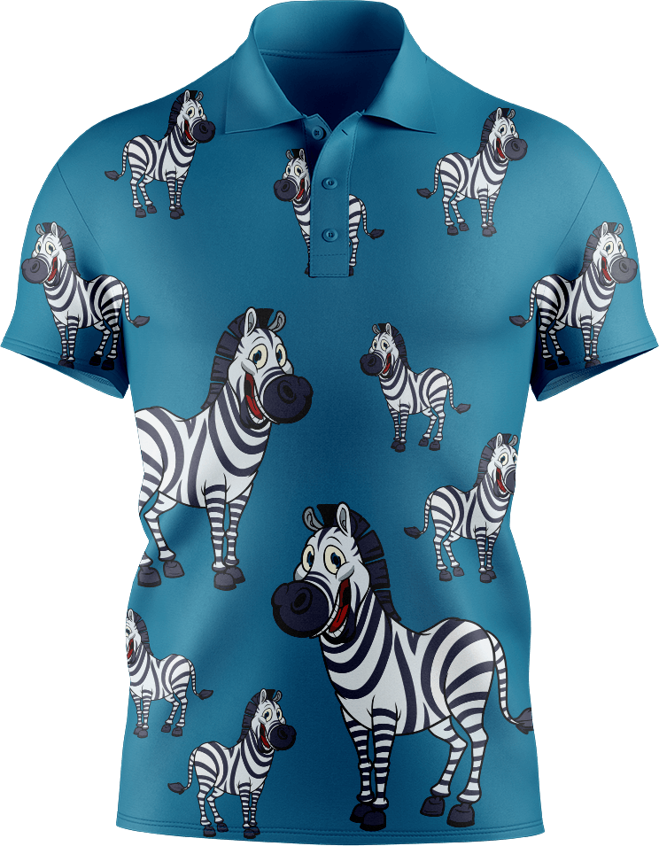 Ziva Zebra Men's Short Sleeve Polo
