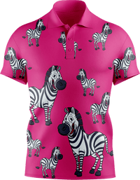Ziva Zebra Men's Short Sleeve Polo 4