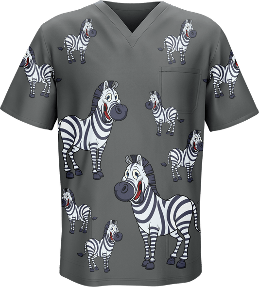 Ziva Zebra scrubs - fungear.com.au